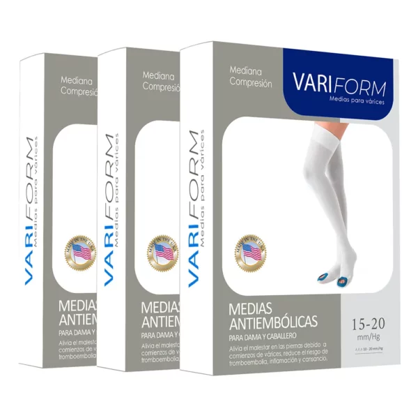 Medias antiembólicas para várices hasta el muslo: 15-20 mmHg, VARIFORM - Imagen 6