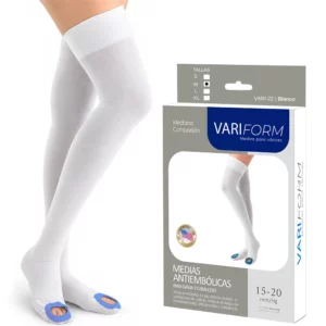 Medias de Compresión Antiembólicas Hasta el Muslo VARIFORM, 15-20 mmHg, Punta Abierta, Unisex