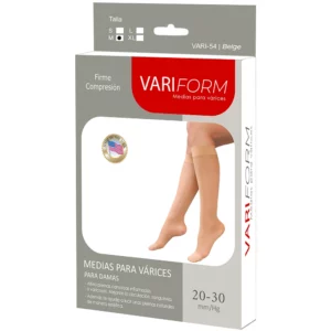 Medias de Compresión Hasta la Rodilla VARIFORM, 20-30 mmHg, Punta Cerrada, Mujer
